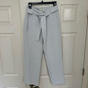 Wilfred Icy Blue/Soft Gray Cropped Tie-Waist Pants